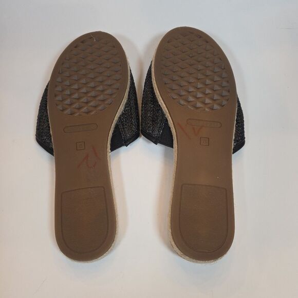 AEROSOLES Women's Denville Black Espadrille Flat Slide Sandals Size 8 - Picture 5 of 5